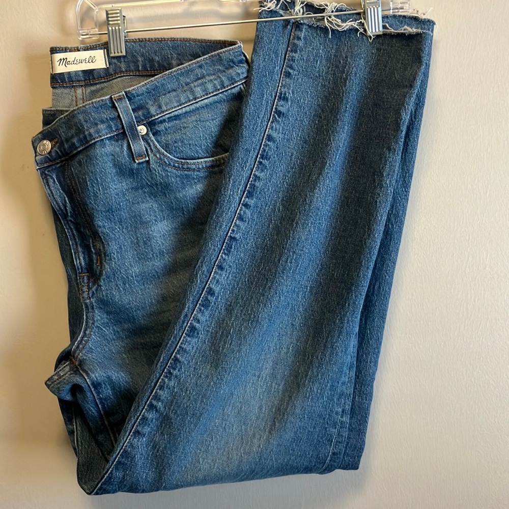 Madewell Mid-Rise Perfect Vintage Straight Jean in Edgerton Wash: Criss Cross